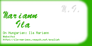 mariann ila business card